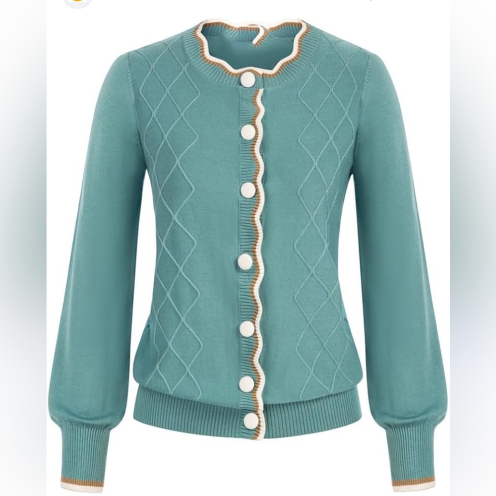Belle Poque Women's Knitted Cardigan Sweater Size Medium Great Condition
